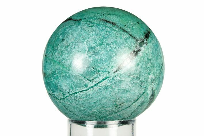Polished Malachite & Chrysocolla Sphere - Peru #252647